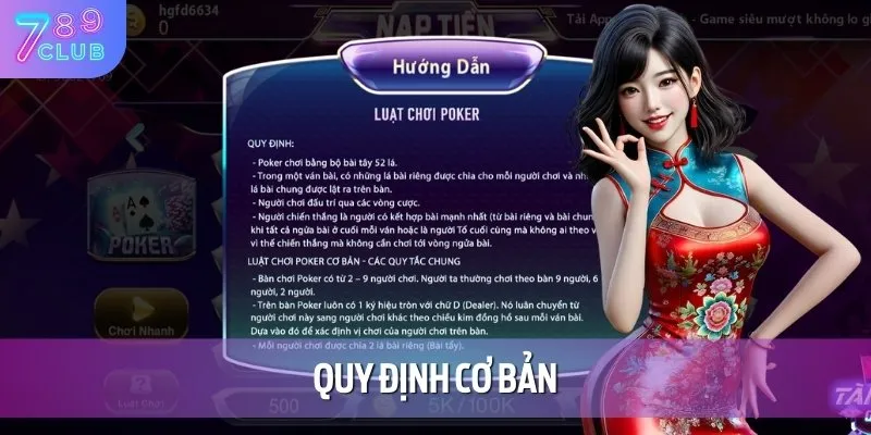 Quy định chơi game bài Poker Online cơ bản cho người mới